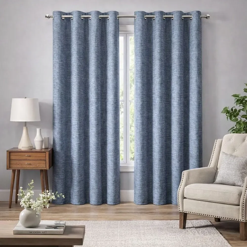Total Blackout Turner Grommet Panel Blackout Lining 50 In x 84 In Navy ONE PANEL